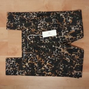NWT, AG by Adriano Goldschmied The Farrah Untamed Camo Dark Ivy Jeans